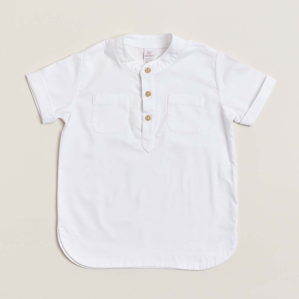 camisa botones bebe