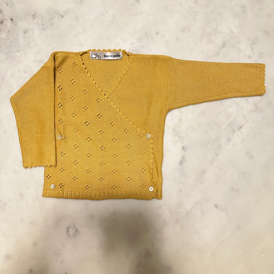 Sweater Tejido a mano de algodón Amarillo