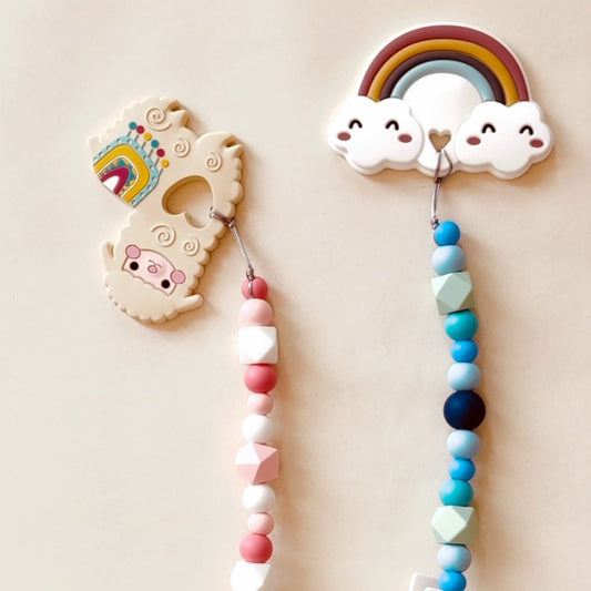 Mordedera bebe arcoiris y llama